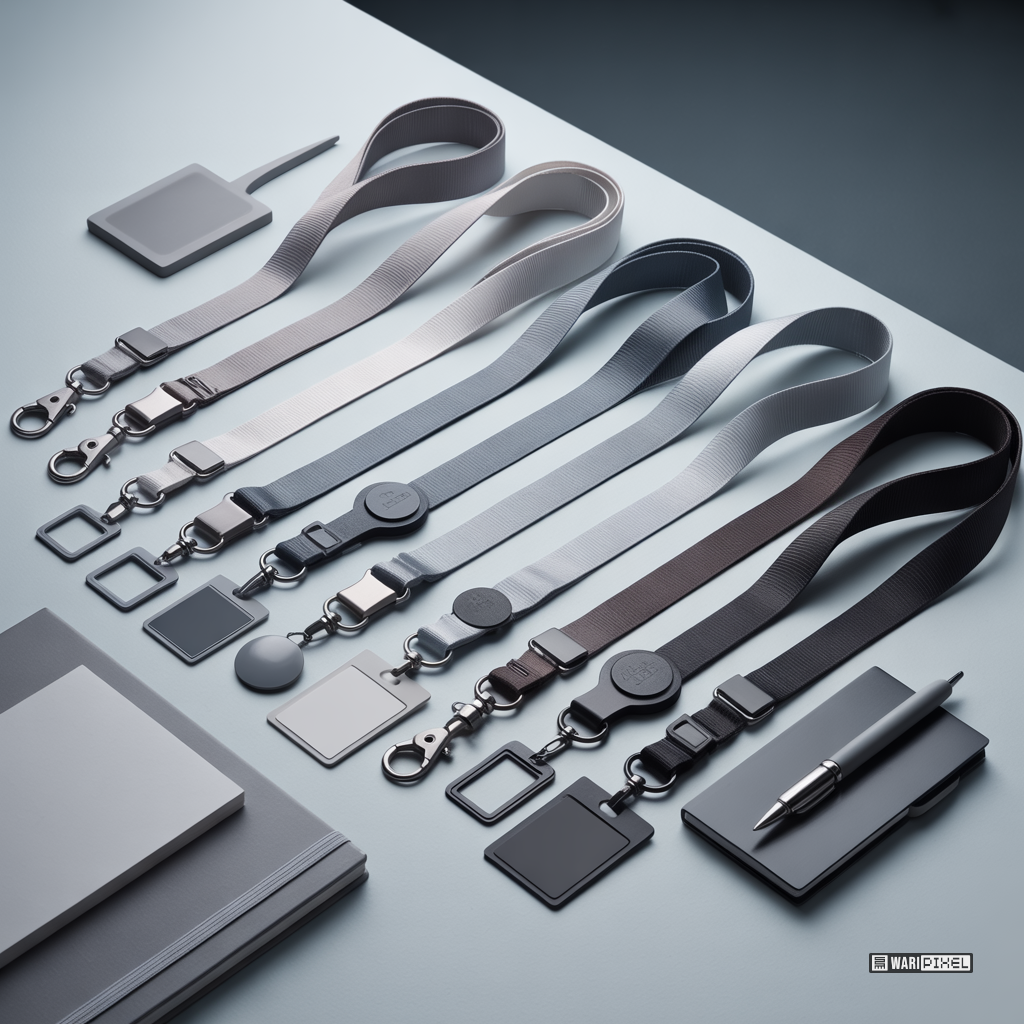 Assortment of Modern Grayscale Lanyards